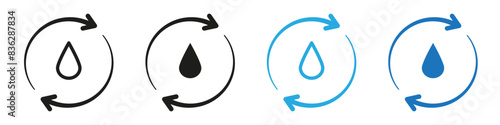 Blood flow icon mark in filled style