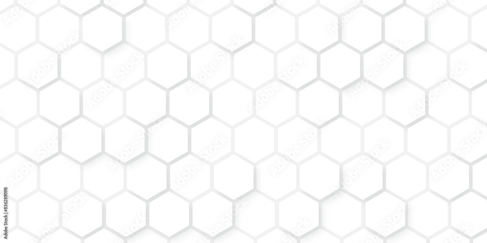 Hexagonal abstract metal background with light. Hexagon concept design abstract technology background vector hexagon pattern. Seamless background. Abstract honeycomb banner background. Hexagonal abstract metal background with light. Hexagon concept design abstract technology background vector hexagon pattern. Seamless background. Abstract honeycomb banner background.