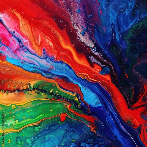 A multicolor messy paint abstract background