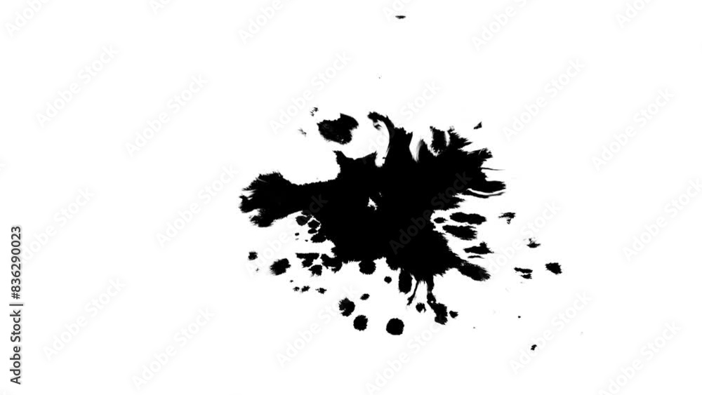 animated video of splashes of black ink liquid animated video of splashes of black ink liquid