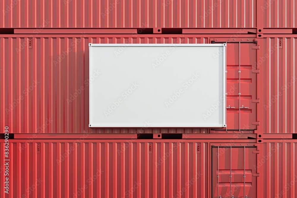 A box is sitting in the middle of a wall A box is sitting in the middle of a wall