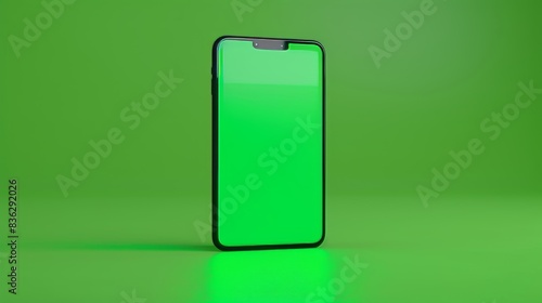 3D render of smartphone. Green screen on new phone for commercial use. 4k seamless loop animation. 