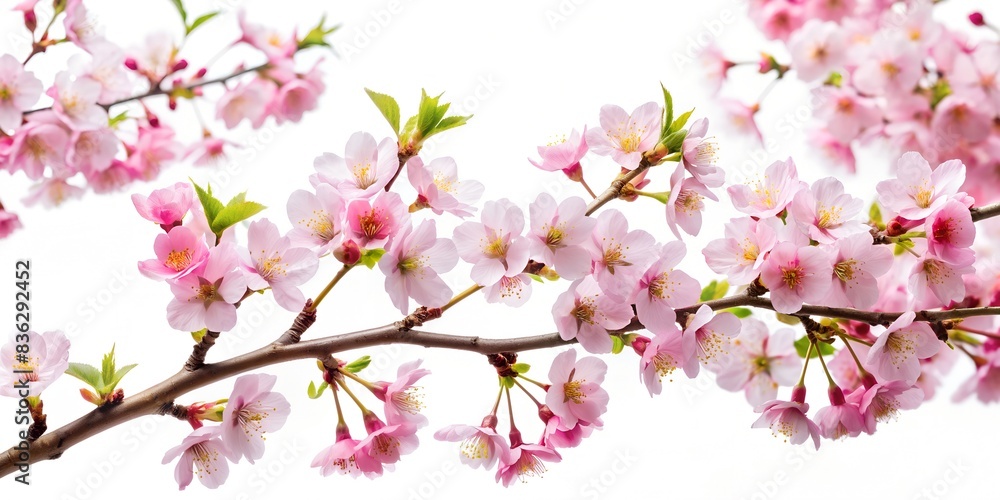 sakura branches on white background sakura branches on white background