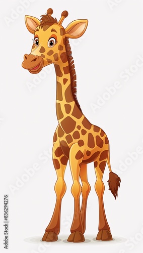 a giraffe standing on a white background © John