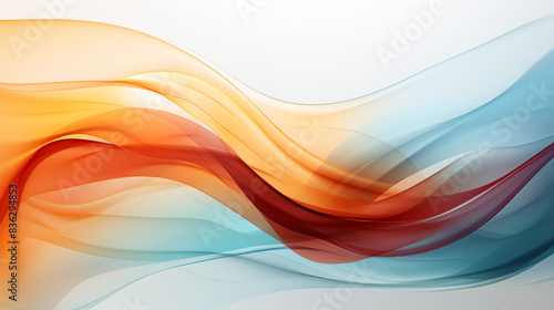 Colorful Abstract Wave Pattern on White Background