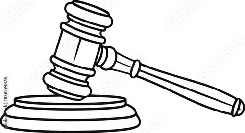 Traditional Gavel and Sound Block Representing Justice and Law