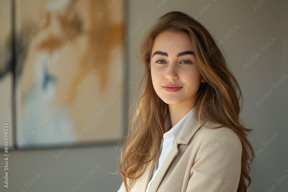 Ambitious Businesswoman in Contemporary Setting Ambitious Businesswoman in Contemporary Setting