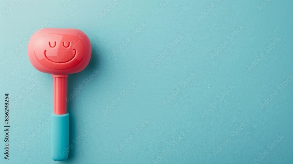 Smiling reflex hammer character on solid color background Smiling reflex hammer character on solid color background