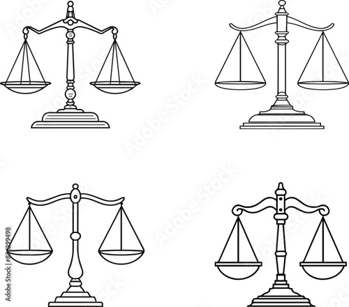 Vintage Scales of Justice Symbolizing Fairness and Equality
