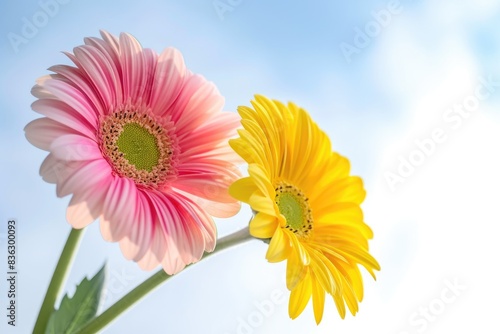 Vibrant Sunflower Blossom Against Azure Sky