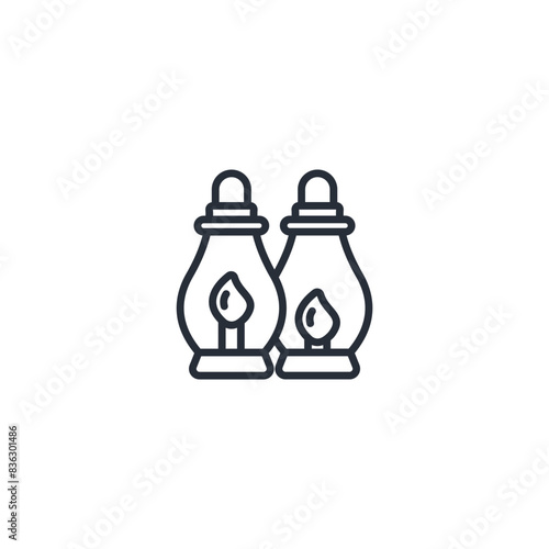 Lantern icon. vector.Editable stroke.linear style sign for use web design,logo.Symbol illustration.