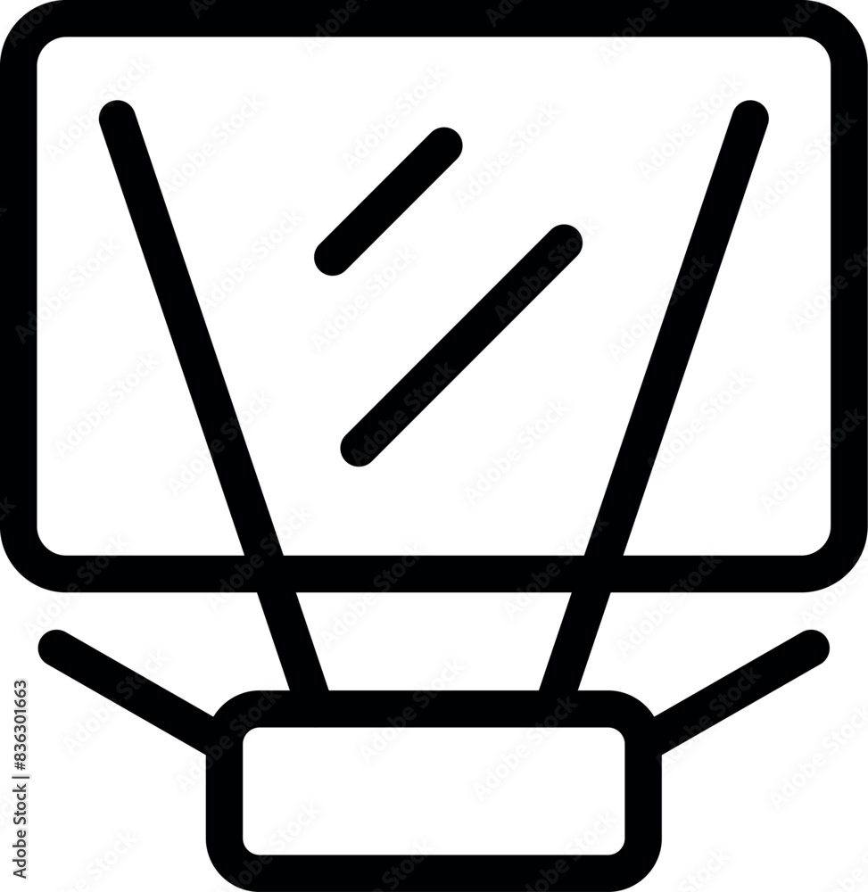 Vector illustration of an illuminated screen on a digital tablet icon Vector illustration of an illuminated screen on a digital tablet icon