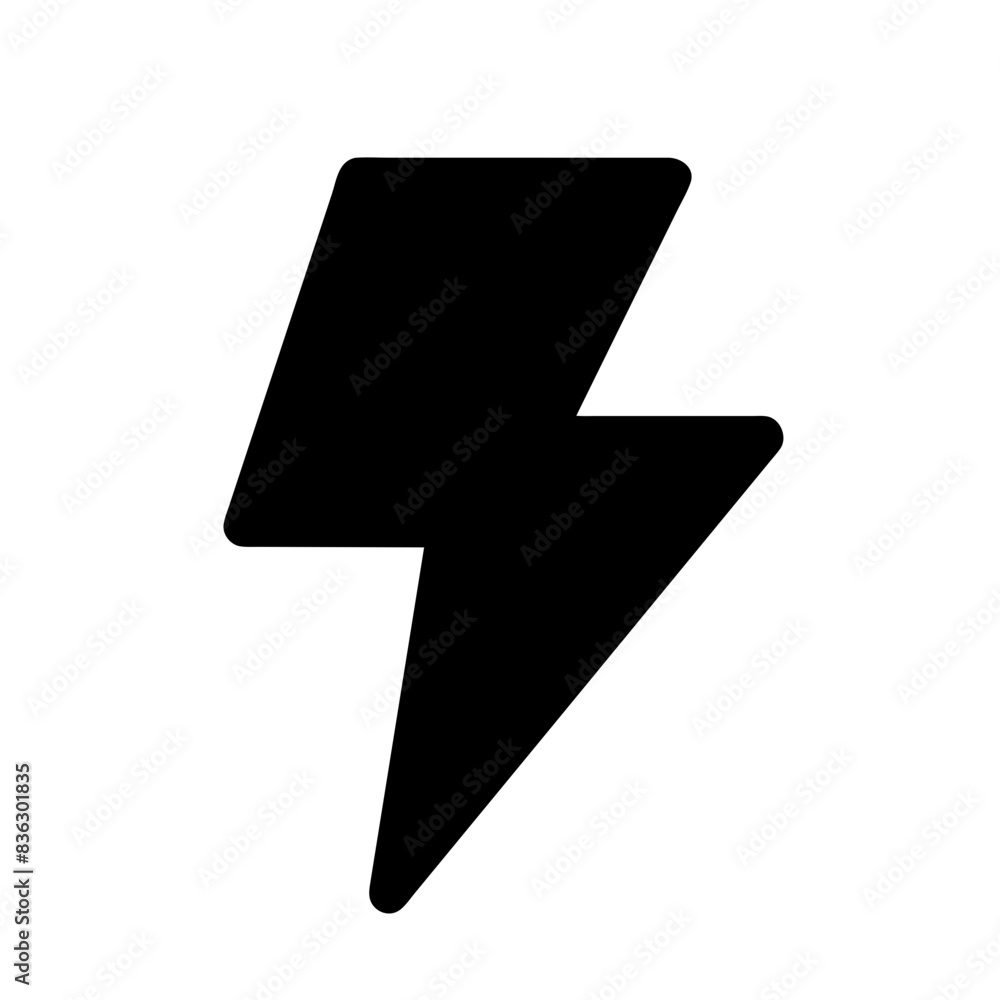 Vector lightning bolt icon symbolizing energy, power, and electricity Vector lightning bolt icon symbolizing energy, power, and electricity