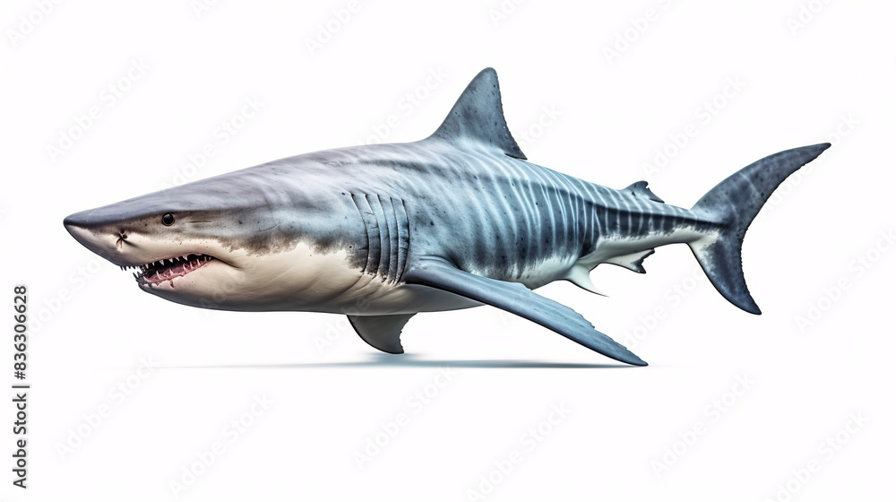 Fototapeta premium shark isolated on white