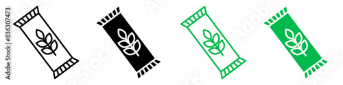 Granola bar icon logo set vector
