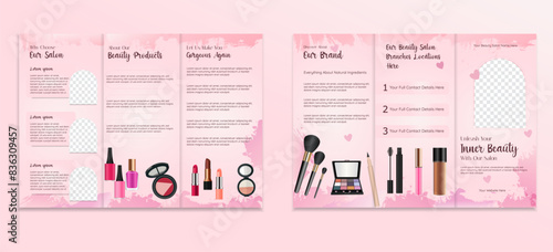 Modern Beauty Salon Tri fold Brochure Design