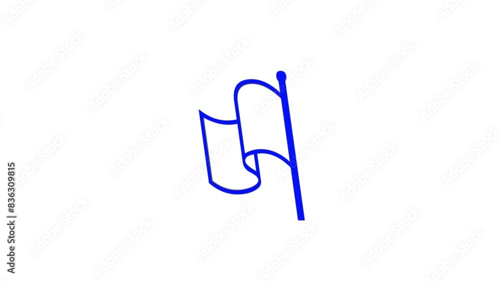 3d flag seamless loop animation. 3d flag seamless loop animation.
