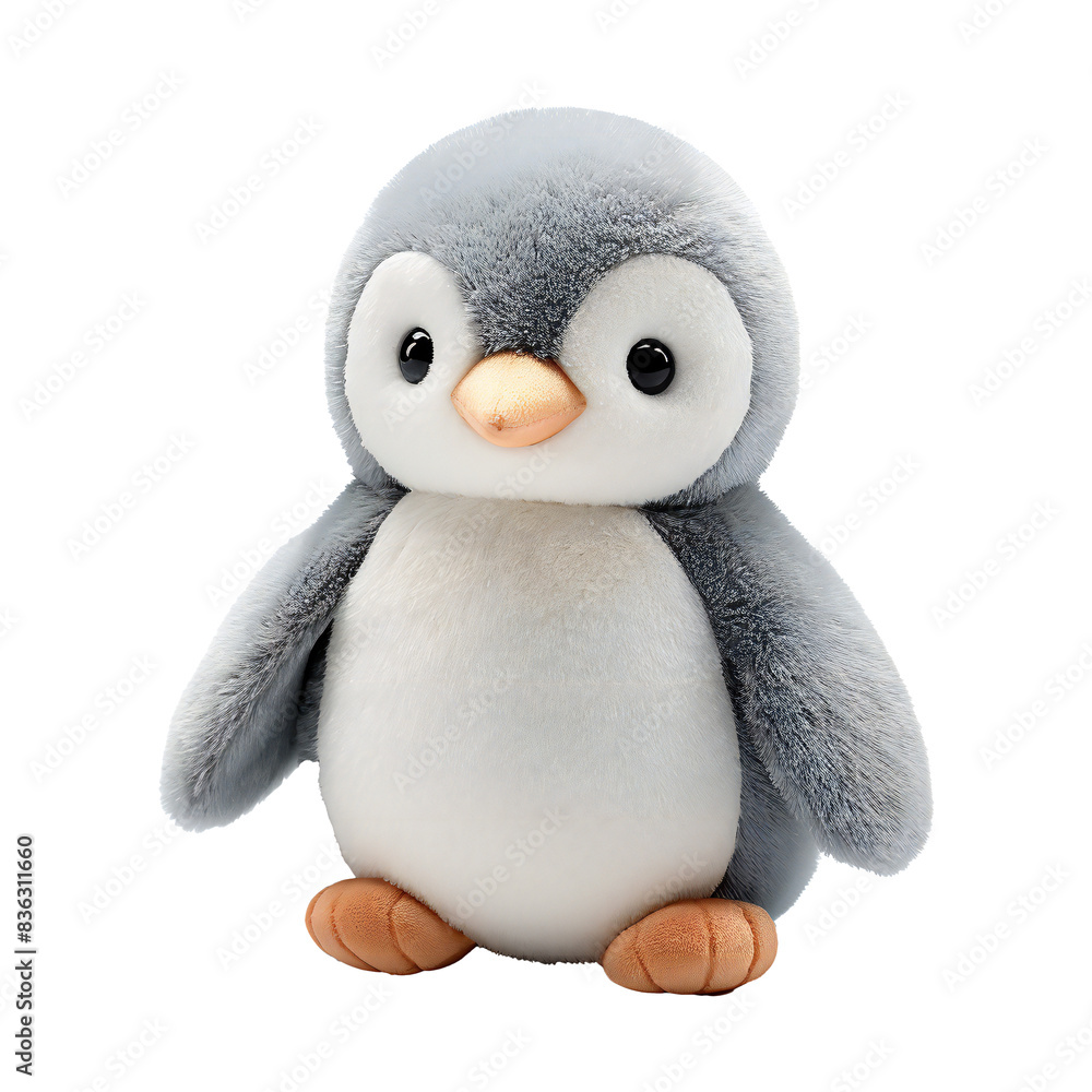 Adorable stuffed penguin toy isolated on a white background. Adorable stuffed penguin toy isolated on a white background.
