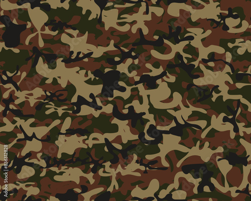 Camouflage Woodland Vector. Hunter Seamless Camoflage. Brown Camo Paint. Seamless Paint. Military Tree Splash. Digital Green Camouflage. Vector Beige Texture. Urban Fabric Pattern. Army Grey Grunge. photo