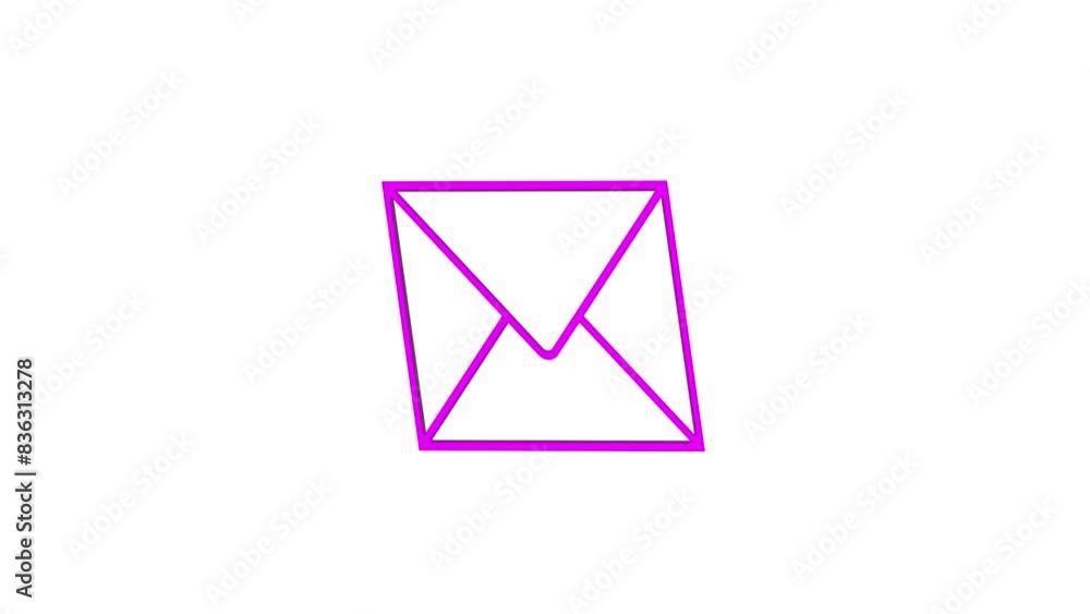 3d letter, envelope, icon animation video 3d letter, envelope, icon animation video