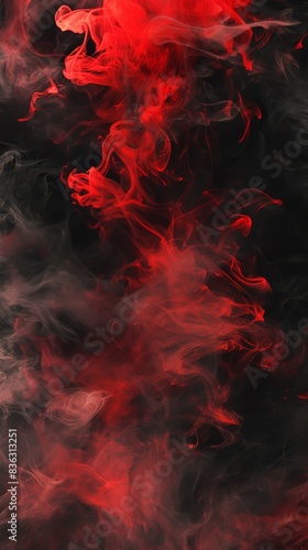 Abstract red and black smoke background