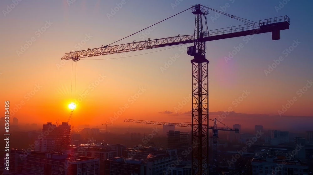 The construction is in full swing. The city is growing. The construction is in full swing. The city is growing.