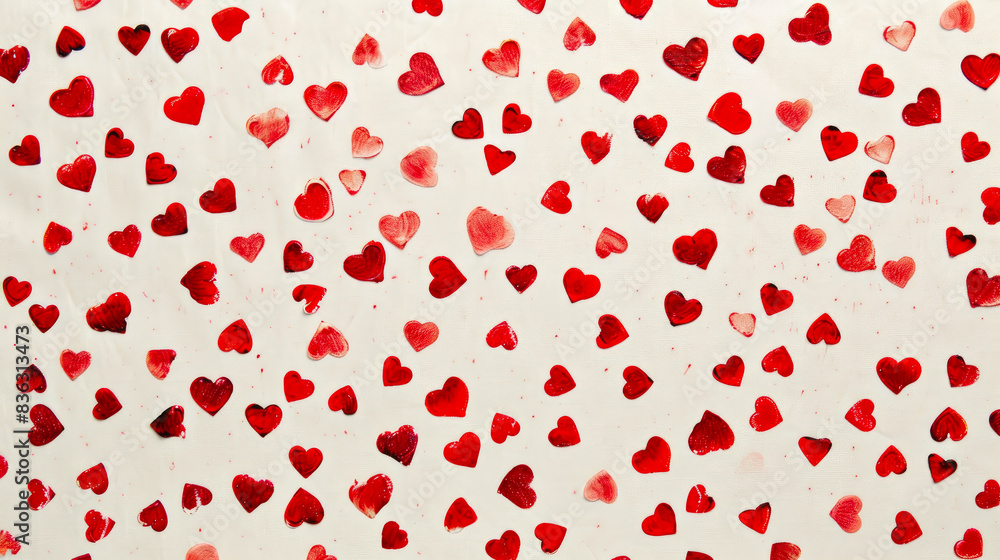 Infinite Devotion: Red Hearts Amidst White Space Infinite Devotion: Red Hearts Amidst White Space