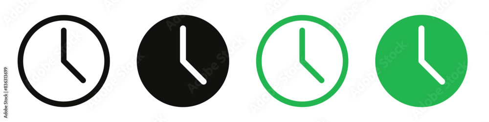 Time icon mark in filled style Time icon mark in filled style