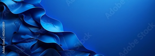 Vibrant high-res image of deep blue background, perfect for design projects and digital creations, Created with Generative AI. photo