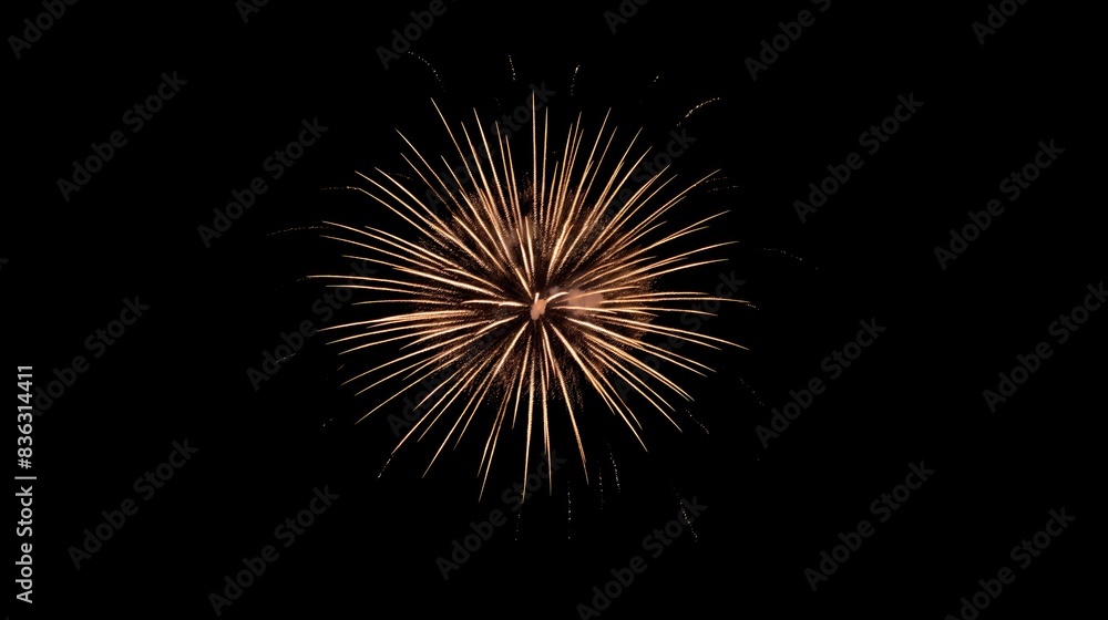 Golden fireworks on black sky background for celebration happy new year Golden fireworks on black sky background for celebration happy new year