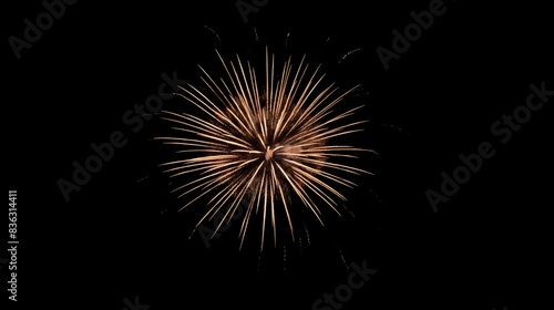 Wallpaper Mural Golden fireworks on black sky background for celebration happy new year Torontodigital.ca