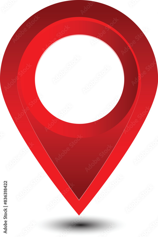 Vector glossy red realistic modern map pointer Map pointer 3d pin Vector glossy red realistic modern map pointer Map pointer 3d pin