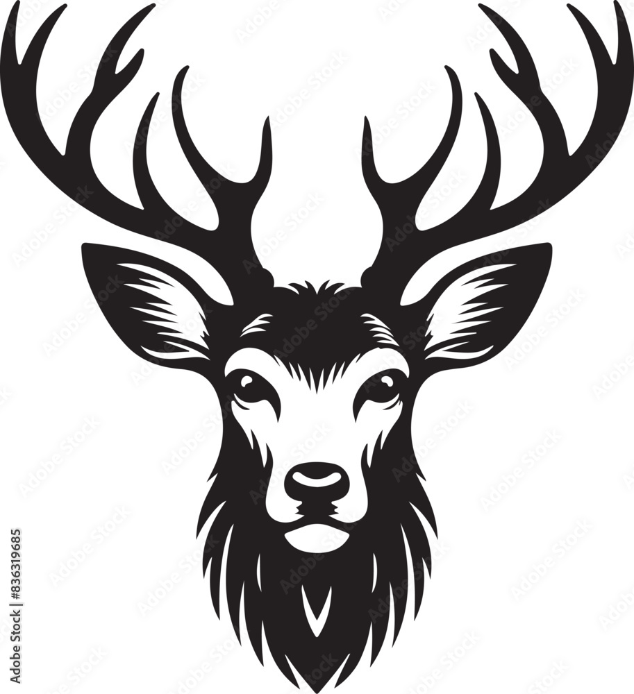 Naklejka premium deer head silhouette