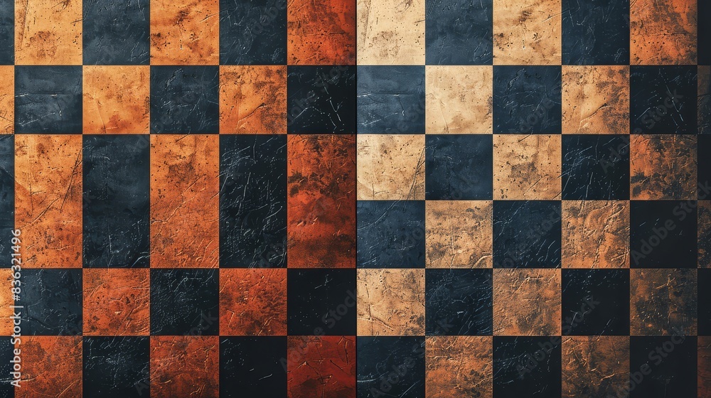 Illustration of half chessboard, half checkers board. Perfect for themes of strategic games and board game contrasts Illustration of half chessboard, half checkers board. Perfect for themes of strategic games and board game contrasts