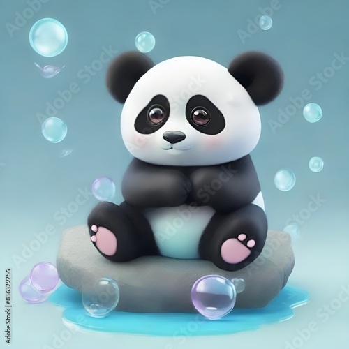 Cute panda bubbles 