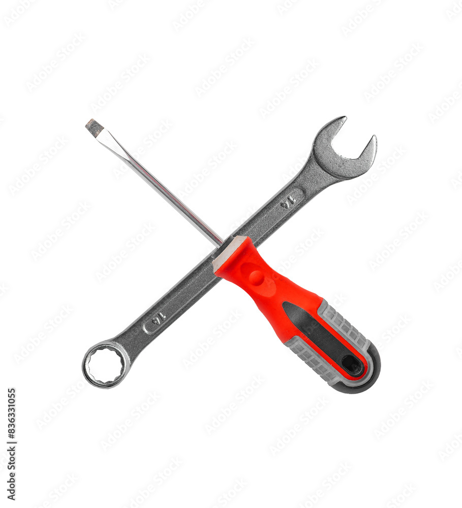 Car repair service tools. Mechanic spanner, wrench, screwdriver for vehicle maintenance. Technical support key kit. Isolated technology background. Garage business, automotive Car repair service tools. Mechanic spanner, wrench, screwdriver for vehicle maintenance. Technical support key kit. Isolated technology background. Garage business, automotive