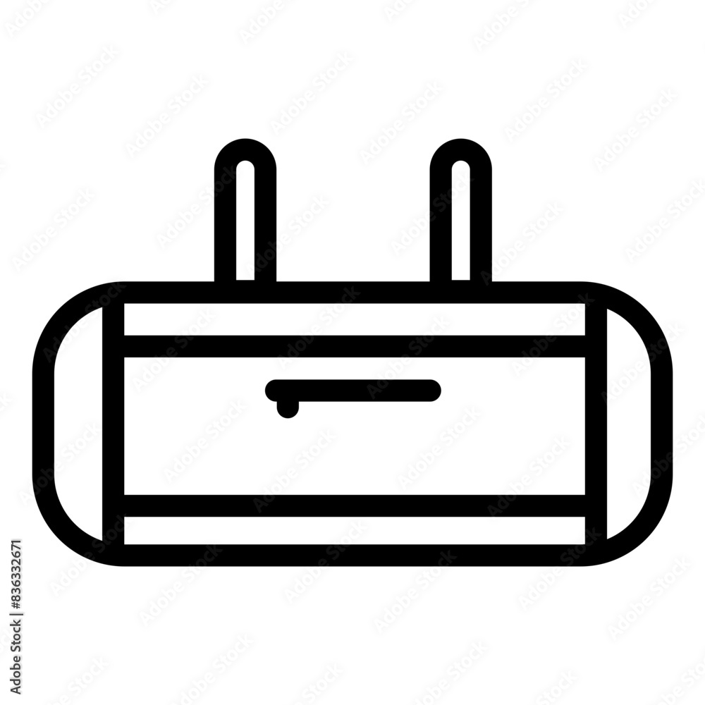 sport bag icon line style sport bag icon line style