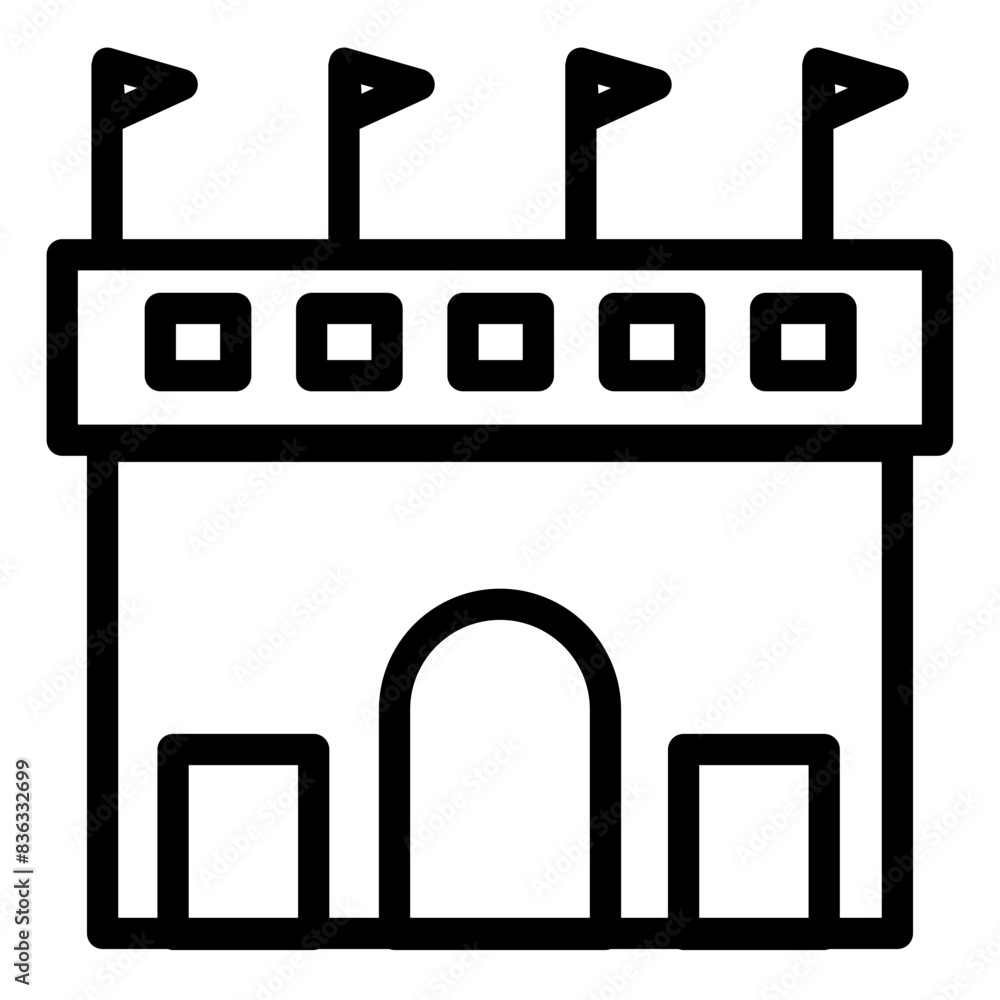 stadium icon line style