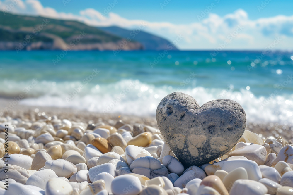 Φωτογραφία Vacation summer holiday travel tropical ocean sea panorama - Close up of stone h