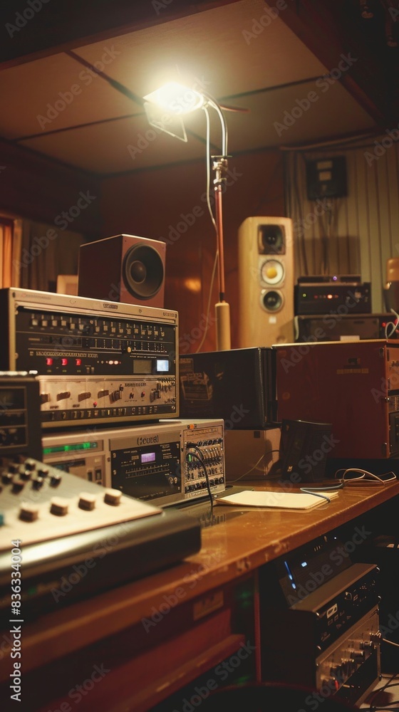 Fototapeta premium radio station room