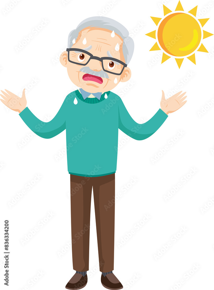 elderly tired thirsty heat of summer sun elderly tired thirsty heat of summer sun
