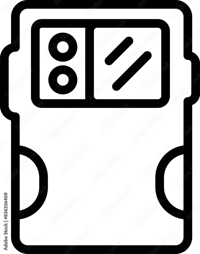 Black and white line art of a microwave oven, perfect for icons and appliance designs Black and white line art of a microwave oven, perfect for icons and appliance designs