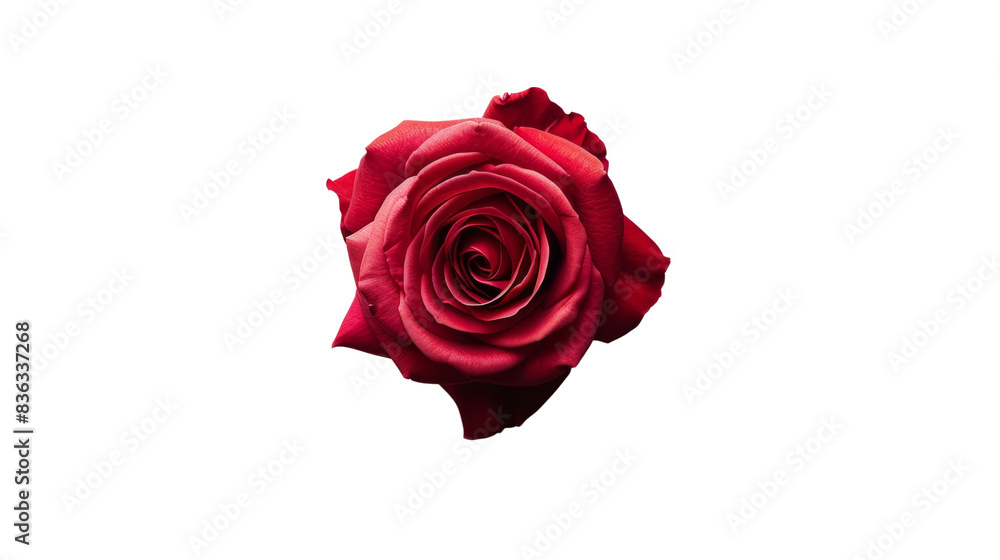 Red rose, top view Red rose, top view