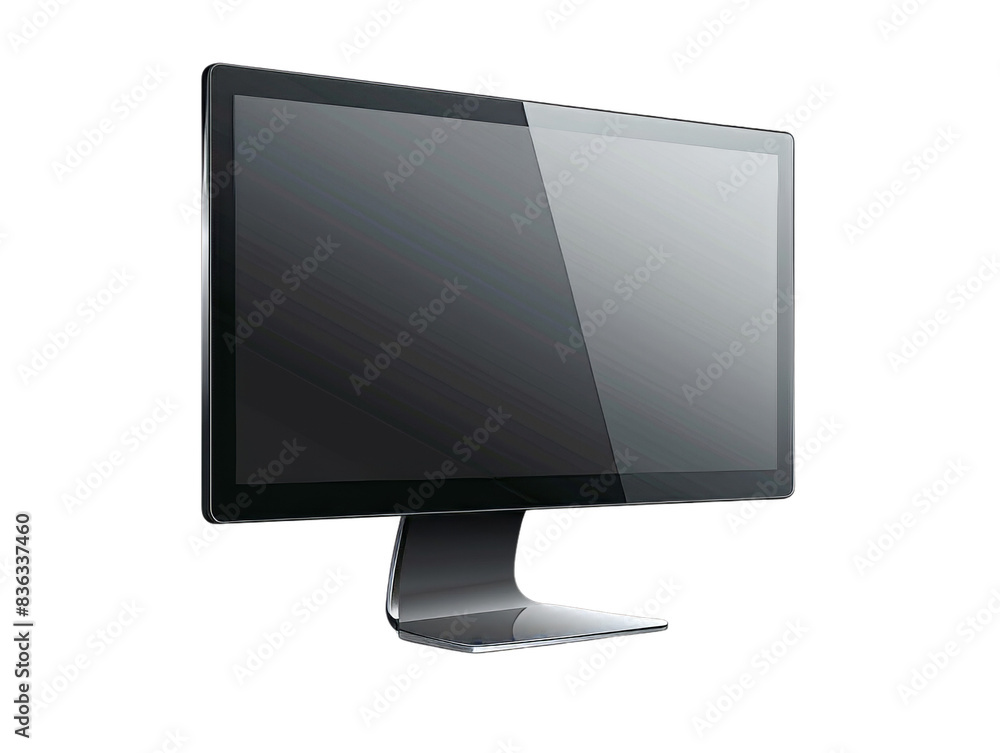 Modern computer monitor with transparent background Modern computer monitor with transparent background
