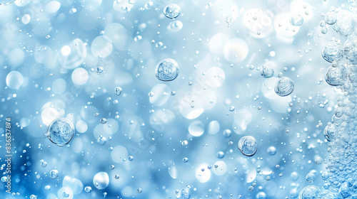 Wallpaper Mural Water and air bubbles over white background Torontodigital.ca