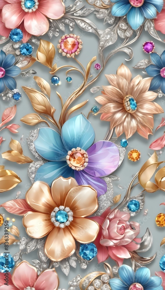 3d digital floral wallpaper 3d digital floral wallpaper