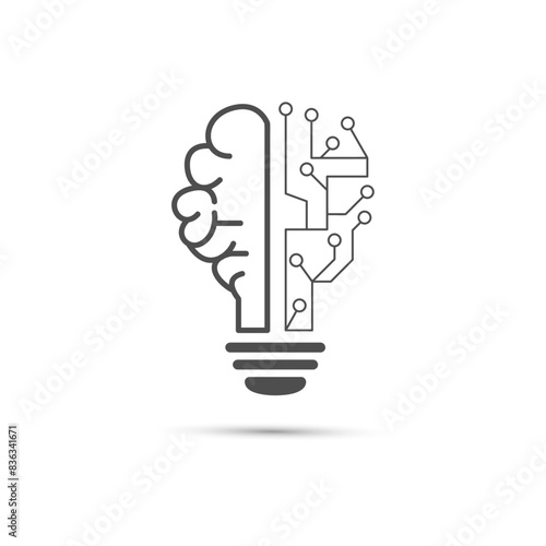 Technology Illustration Tech Idea  Brain and Technology