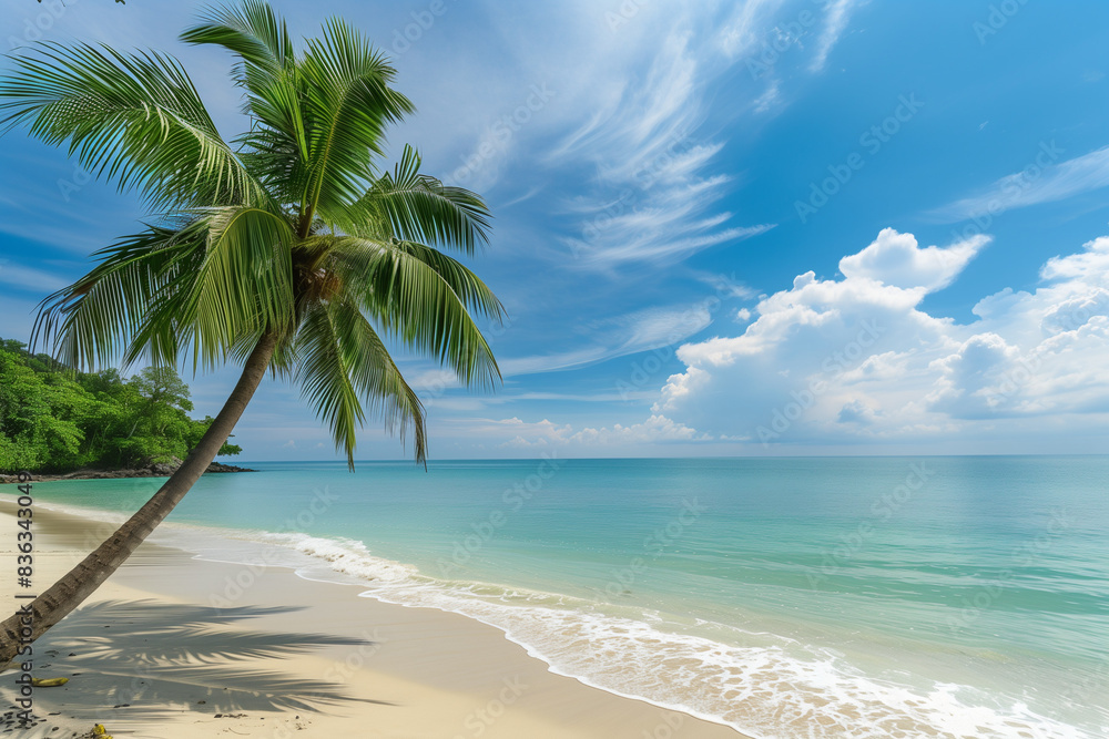 beach with palm trees beach with palm trees