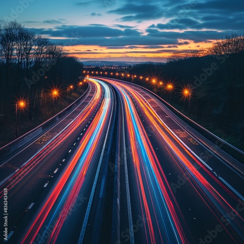 Photographers capturing light trails from traffic  World Photography Day