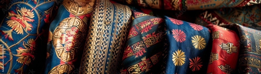 Vibrant Nepalese Gunyu Cholo with intricate details and cultural motifs. Vibrant Nepalese Gunyu Cholo with intricate details and cultural motifs.
